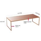 Mesa De Centro Sala Recepção Em Ferro Córdoba - Ferrugem/cobr