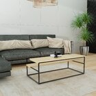 Mesa De Centro Sala Riga Modular Decoração Versátil Preto/nat