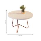 Mesa De Centro Salerno Perola Pe Bronze