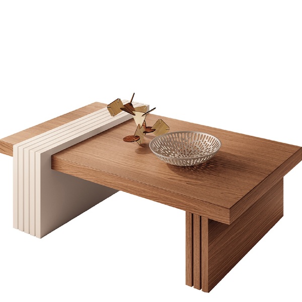 Mesa De Centro Sem Espelho Giovana Nature Off White Banana Bit