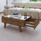 Mesa De Centro Sena 1 Gaveta Com Espelho Ipê - Móveis Bechara