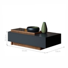 Mesa De Centro Siena Preto Amêndoa