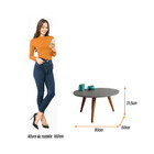 Mesa De Centro Sorelle Cinza Moonstone - Hb Móveis