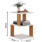 Mesa De Centro Spin360 Branco/freijó