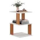 Mesa De Centro Spin360 Branco/freijó