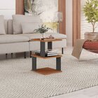 Mesa De Centro Spin360 Preto/freijó