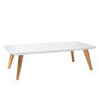 Mesa De Centro Square Bordas Arredondadas Tampo Lacca Polida