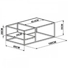 Mesa De Centro Steel Quadra Vermont/preto – Artesano