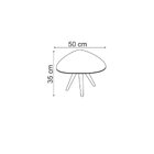 Mesa De Centro Tampo Em Laca 35x50cm Pés Palito Casa Uai Off