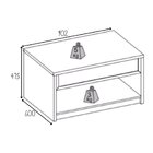 Mesa De Centro Tampo Mdp 90,2x60cm Vectro  Louro Freijo/preto