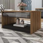 Mesa De Centro Tampo Mdp 90,2x60cm Vectro  Louro Freijo/preto