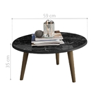 Mesa De Centro Tocantins Efeito Marmorato Nero