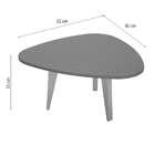 Mesa De Centro Triangular Munique Branca (62x60)