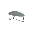 Mesa De Centro Trude Organica 35cm X 90cm X 60cm Cristal / Pr