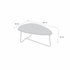 Mesa De Centro Trude Organica 35cm X 90cm X 60cm Fendy / Preto