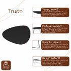 Mesa De Centro Trude Organica 35cm X 90cm X 60cm Preto