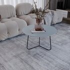 Mesa De Centro Trude Redonda 30cm X 67cm X 67cm Cristal/preto