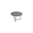 Mesa De Centro Trude Redonda 30cm X 67cm X 67cm Cristal/preto