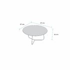 Mesa De Centro Trude Redonda 30cm X 67cm X 67cm Fendy / Doura