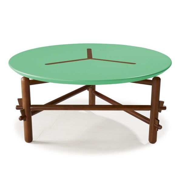 Mesa De Centro Twist 761 Cacau/verde Anis - Maxima