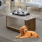 Mesa De Centro Veneza Valdemóveis Ipê/off White