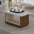 Mesa De Centro Veneza Valdemóveis Ipê/off White