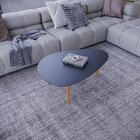 Mesa De Centro Vesta Organica 35cm X 90cm X 60cm Preto