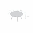 Mesa De Centro Vesta Redonda 31cm X 67cm X 67cm Natural Tawary