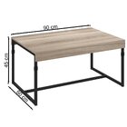 Mesa De Centro Vitória Novabras Carvalho/preto