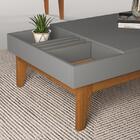 Mesa De Centro Vitta Cinza Moonstone / Freijó - Hb Móveis