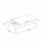 Mesa De Centro Vitta Cinza Moonstone / Freijó - Hb Móveis