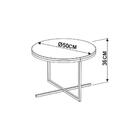 Mesa De Centro Volpi Baixa Branco/preto - Artesano