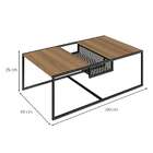 Mesa De Centro York Hanover E Preta 100 Cm