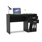 Mesa de Computador 1,20m 2 Gavetas Preto Malta Politorno