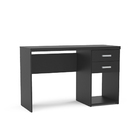 Mesa de Computador 1,20m 2 Gavetas Preto Malta Politorno