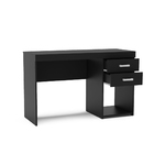 Mesa de Computador 1,20m 2 Gavetas Preto Malta Politorno