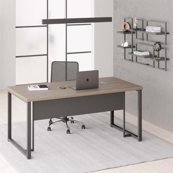 Mesa De Computador 1.8 Hook Nogueira Preto