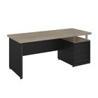 Mesa De Computador 1.8 Recta Nogueira Preto