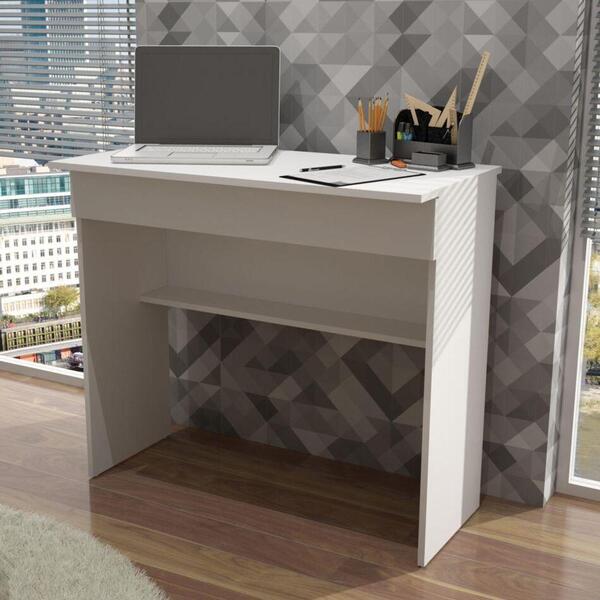 Mesa De Computador 1 Gaveta Branco Mdp 15mm