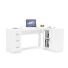 Mesa de Computador 2 Portas 3 Gavetas Branco Espanha Politorno