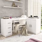 Mesa de Computador 2 Portas 3 Gavetas Branco Espanha Politorno