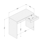 Mesa de Computador 90cm 2 Gavetas Castanho Tijuca Politorno