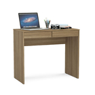 Mesa de Computador 90cm 2 Gavetas Castanho Tijuca Politorno