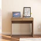 Mesa de Computador 90cm 2 Gavetas Castanho Tijuca Politorno