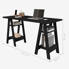 Mesa De Computador Cavalete Preto