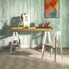 Mesa De Computador Com 4 Prateleiras Montana Olmo Branco