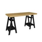 Mesa De Computador Com 4 Prateleiras Montana Olmo Preto