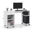 Mesa De Computador Com Gaveta E Nichos Million Branco