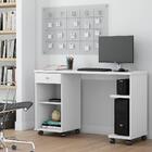 Mesa De Computador Com Gaveta E Nichos Million Branco