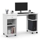 Mesa De Computador Com Gaveta E Nichos Million Branco